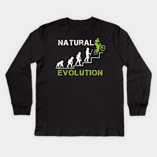 Mountain Bike Evolution MTB Downhill Freeride Biking Sports Kids Long Sleeve T-Shirt